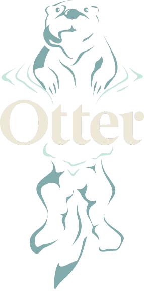 Otter logo otter font beige